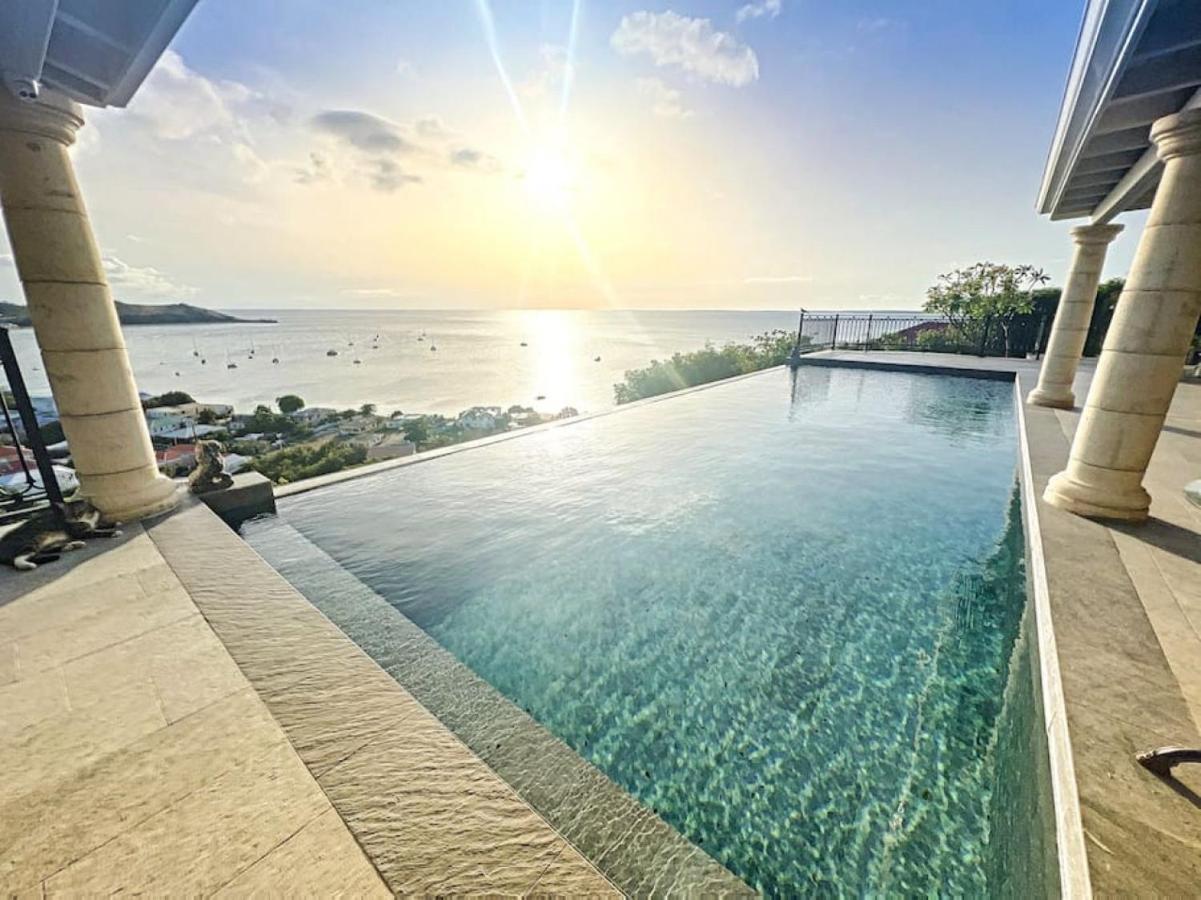 Blue Room In A Shared Villa Diamant With Communal Pool And Sea View Grand Case Exterior foto