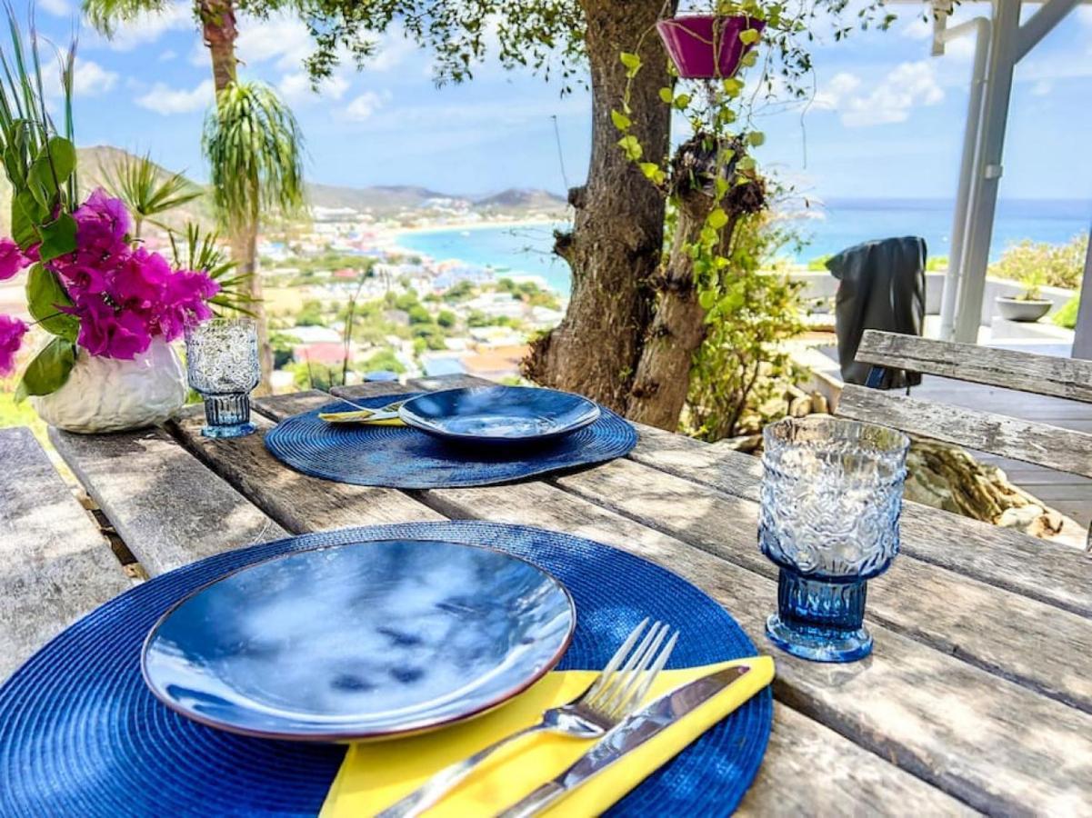 Blue Room In A Shared Villa Diamant With Communal Pool And Sea View Grand Case Exterior foto